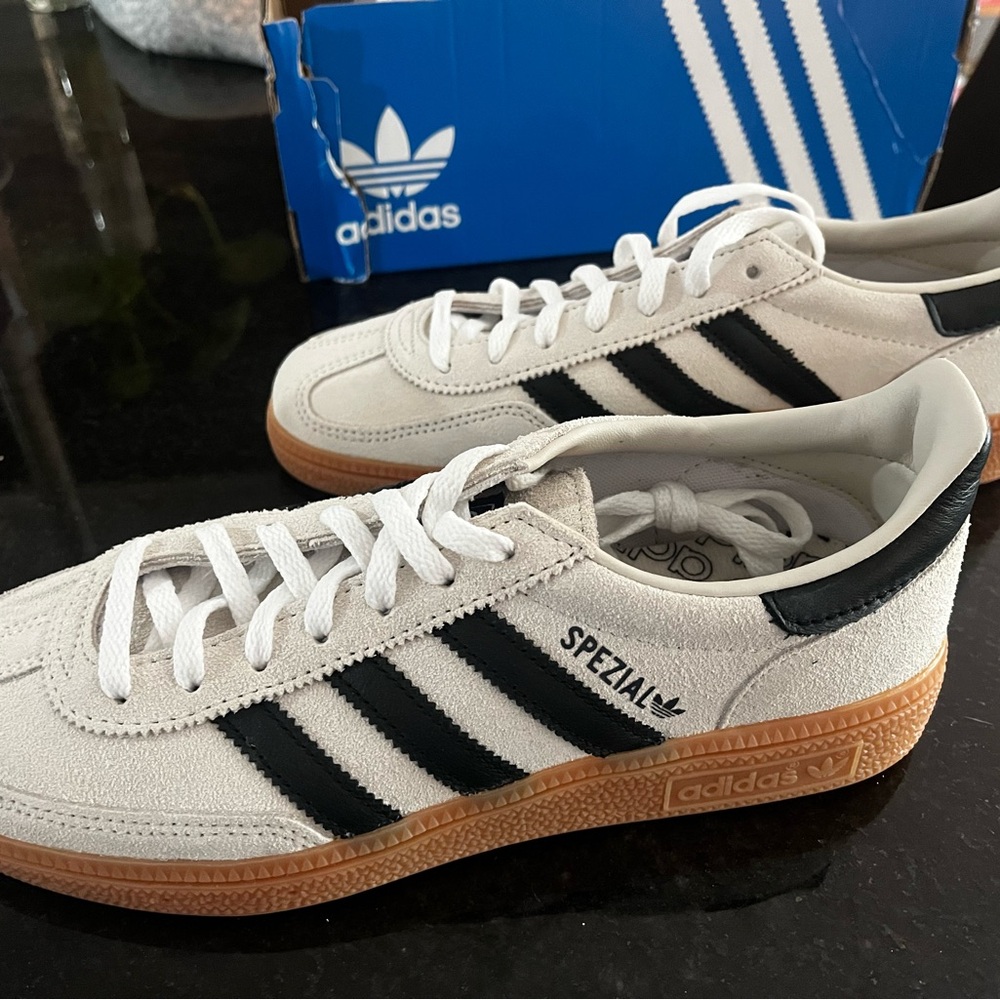 Adidas Spezial White and Black Sneakers